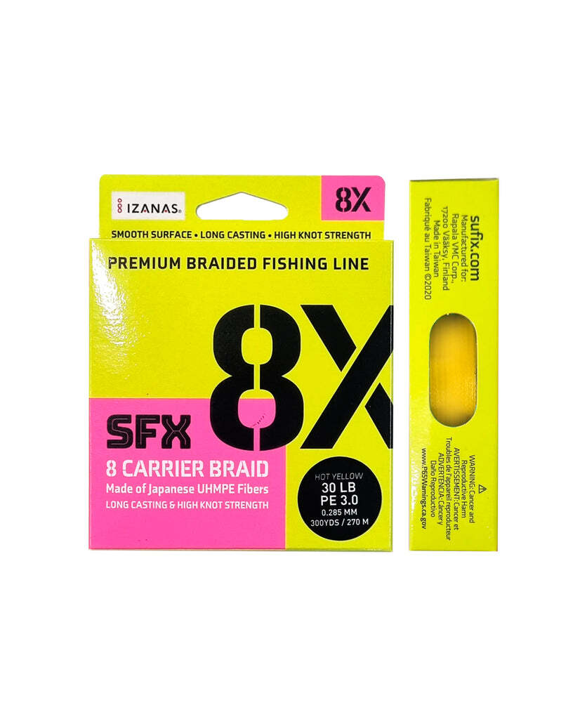 Sufix SFX 8X Braided Line 20lb 150yds Yellow