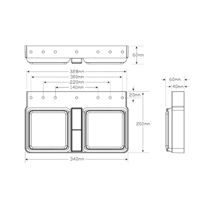 Combination Lamps 125BARMR  (Right)