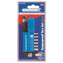 Kincrome Tamperproof Torx Set 8 Piece 1/4" Hex Drive