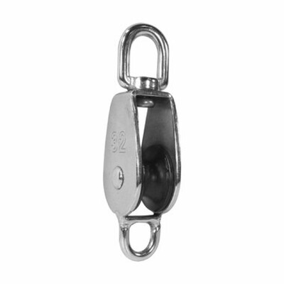 BLA Stainless Steel Block Becket/Swivel 10 x 25mm Nylon Sheave