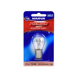 Narva 12V 21/5W P21/5W BAY15D Premium Incandescent Globes (Blister Pack Of 1)