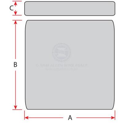 Zinc Block Anode Square 155mm x 155mm x 25mm