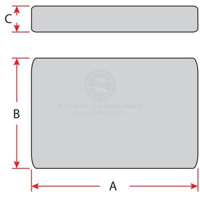 Zinc Block Anode Rectangular 155mm x 80mm x 25mm