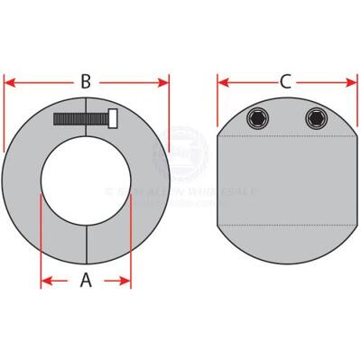 Zinc Shaft Anode 2"