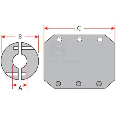 Zinc Shaft Anode Heavy Duty 2"