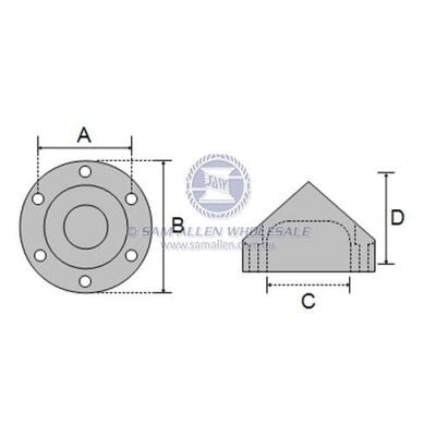 Anode Zinc Max-Prop 6 hole 60mm OD