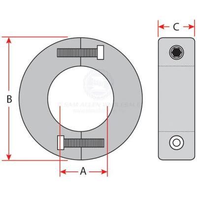 Zinc Shaft Anode Donut 3/4"