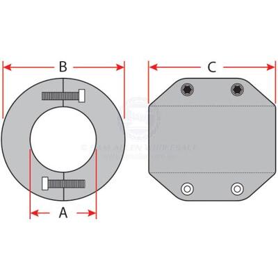 Zinc Shaft Anode 2 1/4"