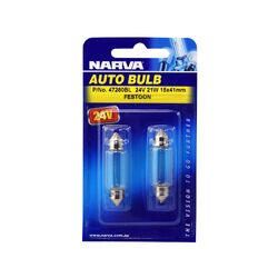 Narva 24V 21W Sv8-5.8 Festoon Globes (Blister Pack Of 2)