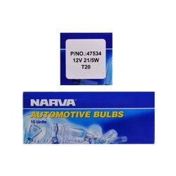 Narva 12V 21/5W W3 X 16Q W21/5W Wedge Globes (Box Of 10)