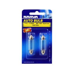 Narva 24V 18W Sv8-5.8 Festoon Globes (Blister Pack Of 2)