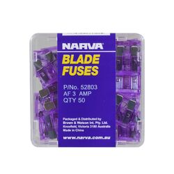 Narva 3 Amp Purple Standard Ats Blade Fuse (Box Of 50)