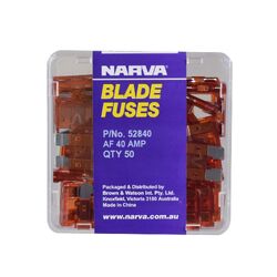 Narva 40 Amp Brown Standard Ats Blade Fuse (Box Of 50)