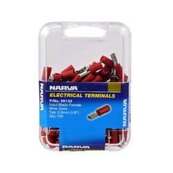 Narva 2.8 X 0.8mm Female Blade Terminal Red (100 Pack)