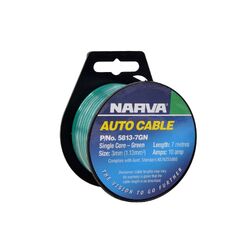 Narva 10A 3mm Green Single Core Cable (7M)