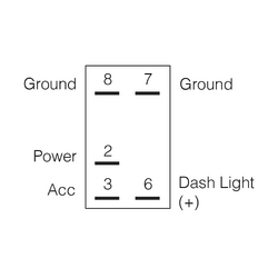 Narva Sealed Rocker Switches [ Configuration:Backup  Lights ]