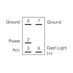 Narva 12 Volt Illuminated Off/On Sealed Rocker Switch With "LED Light Bar" Symbol (Blue)