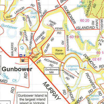 Cohuna - Echuca - Gunbower Map