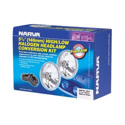 Narva Halogen Headlamp - H4 Conversion Kit - 5 3/4" High/Low Beam Free Form