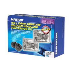 Narva Halogen Headlamp - H4 Conversion Kit - 165 X 100mm High/Low Beam Free Form