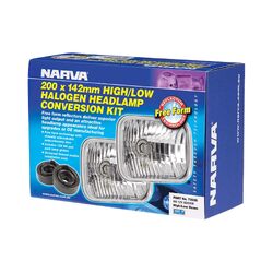 Narva Halogen Headlamp - H4 Conversion Kit - 200 X 142mm High/Low Beam Free Form