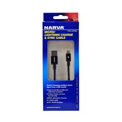 Narva Micro USB & Lightning Dual Faced Charge & Sync Cable (Blister Pack Of 1)