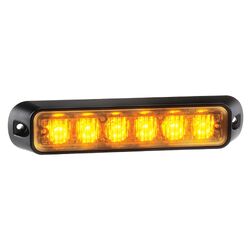 Narva Low Profile High Powered Led Warning Light (Amber) - 6 x 1 Watt Leds