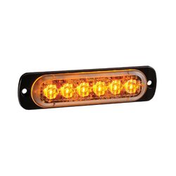 Narva 12/24 Volt Undercover Low Profile Led Warning Lamp (Amber) 6 x 1W Leds With 23 Flash Pattern