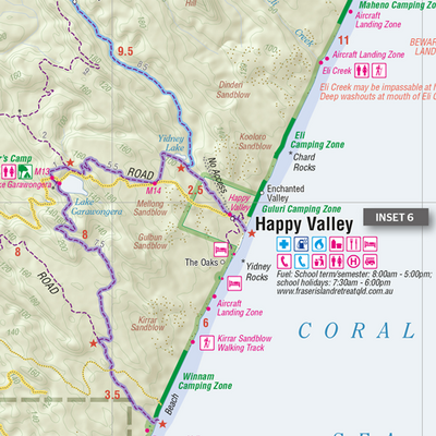 Fraser Island Supermap - 1000x1430 - Laminated