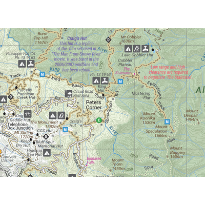 The Victorian High Country - Supermap - 1170x1000 - Laminated