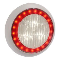 Narva 9-33 Volt Model 43 Led Reverse Lamp (White) With Red Led Tail Ring