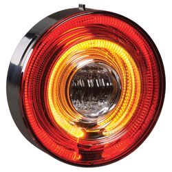 Narva 9-33V Led Model 57 Rear Direction Indicator Lamp (Amber) With Tail Ring (Red)