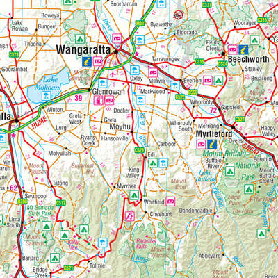 Victoria State Map - 1000x700 - Laminated