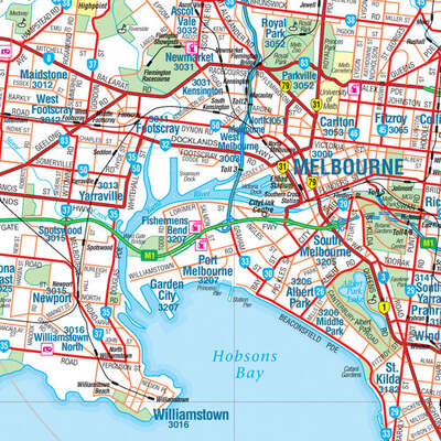 Melbourne & Region Supermap - 1000x1430 - Laminated