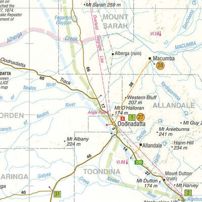 Oodnadatta Track Map