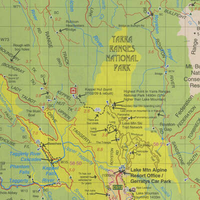 Marysville - Lake Eildon Map