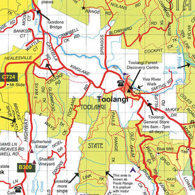 Toolangi - Black Range Map