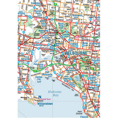 Melbourne & Region Map - 700x1000 - Laminated