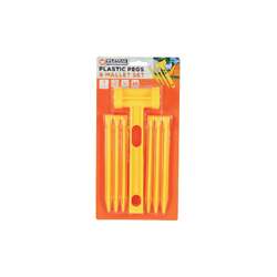 Wildtrak Plastic Pegs And Mallet Set 7 Pce