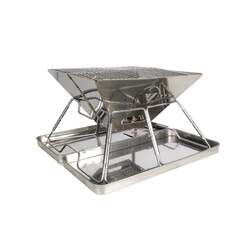 Wildtrak Frontier 360 S/Steel Fold Bbq Firepit 42 X 36.5 X 35Cm W Bag