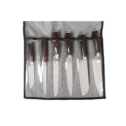 Wildtrak 6Pc Knife Wrap 400Gsm Ripstop Canvas 45X42Cm