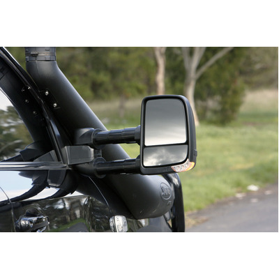 Clearview Towing Mirrors [Next Gen, Pair, Manual, Black] For Toyota LandCruiser 100 Series