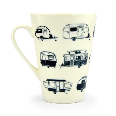 Van Go Collections China Mug  Destinations Collection  Grey Caravans