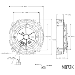 Maradyne Champion Series Fan - 7" - 12V / 130W - 375 CFM - M073K