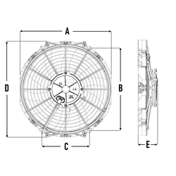 Maradyne Champion Series Fan - 12" - 24V / 130W - 1155 CFM - M123K-24