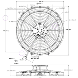 Maradyne Champion Series Fan - 14" - 24V / 225W - 2135 CFM - M142K-24