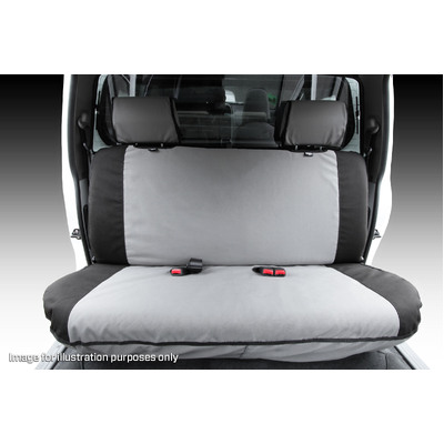 Complete Front & Second Row Set Msa Premium Canvas Seat Covers To Suit Hilux Single, Extra & Dual Cab 08/97 To 04/05