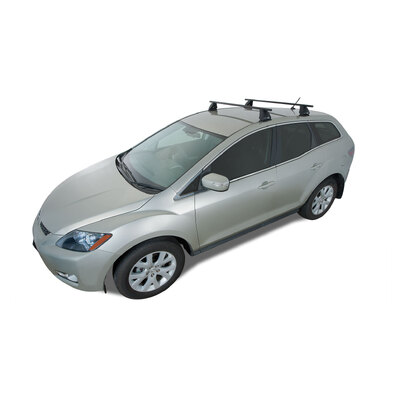 Rhino Rack Euro 2500 Black 2 Bar Fmp Roof Rack For Mazda Cx-7 4Dr Suv 11/06 To 01/12