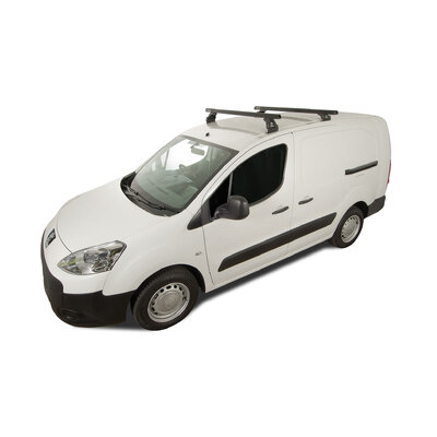 Rhino Rack Heavy Duty Rltf Black 2 Bar Roof Rack For Citroen Berlingo Ii 4Dr Van 09 To 18