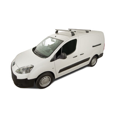 Rhino Rack Heavy Duty Rltf Silver 2 Bar Roof Rack For Citroen Berlingo Ii 4Dr Van 09 To 18